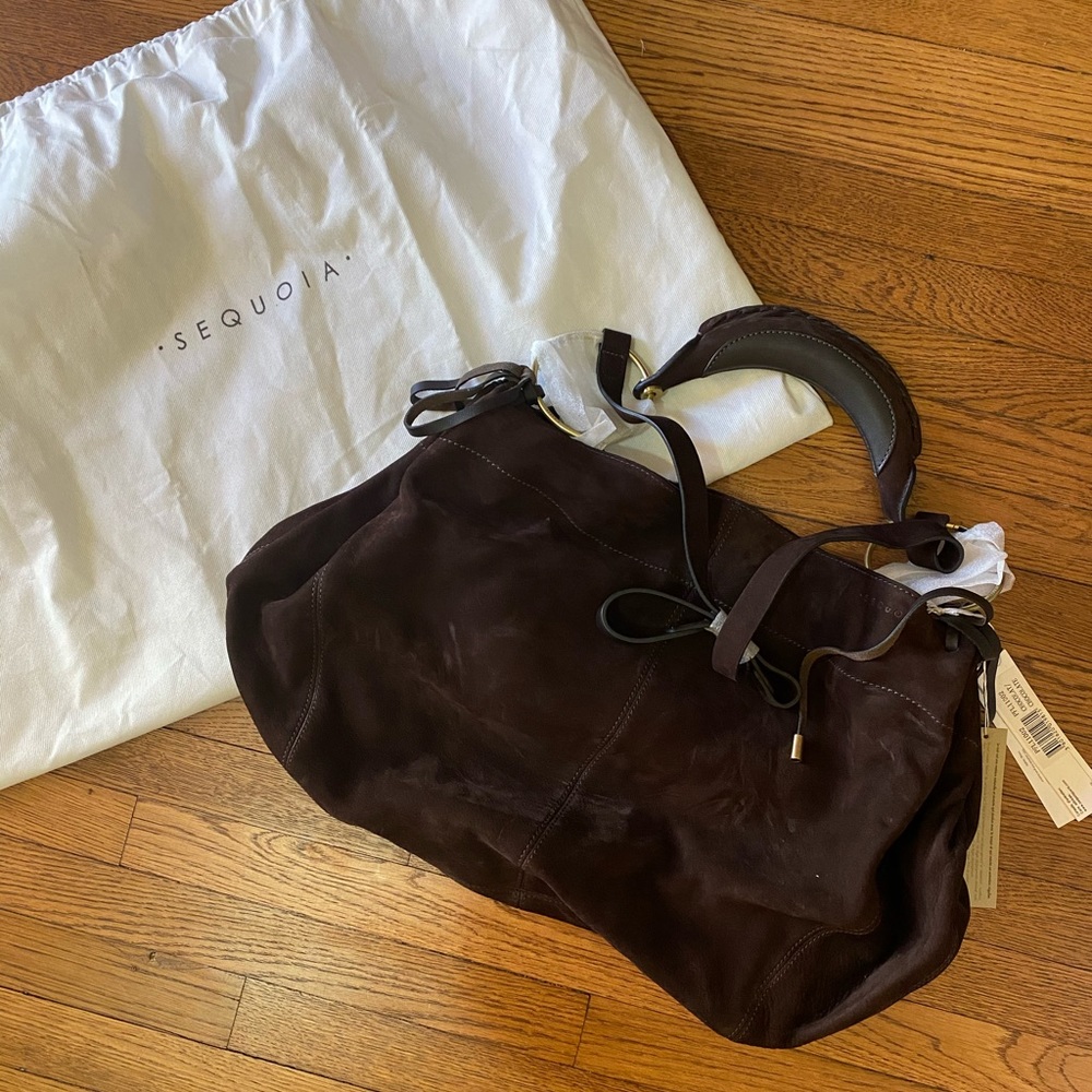 Brand new brown suede purse